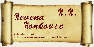 Nevena Nonković vizit kartica